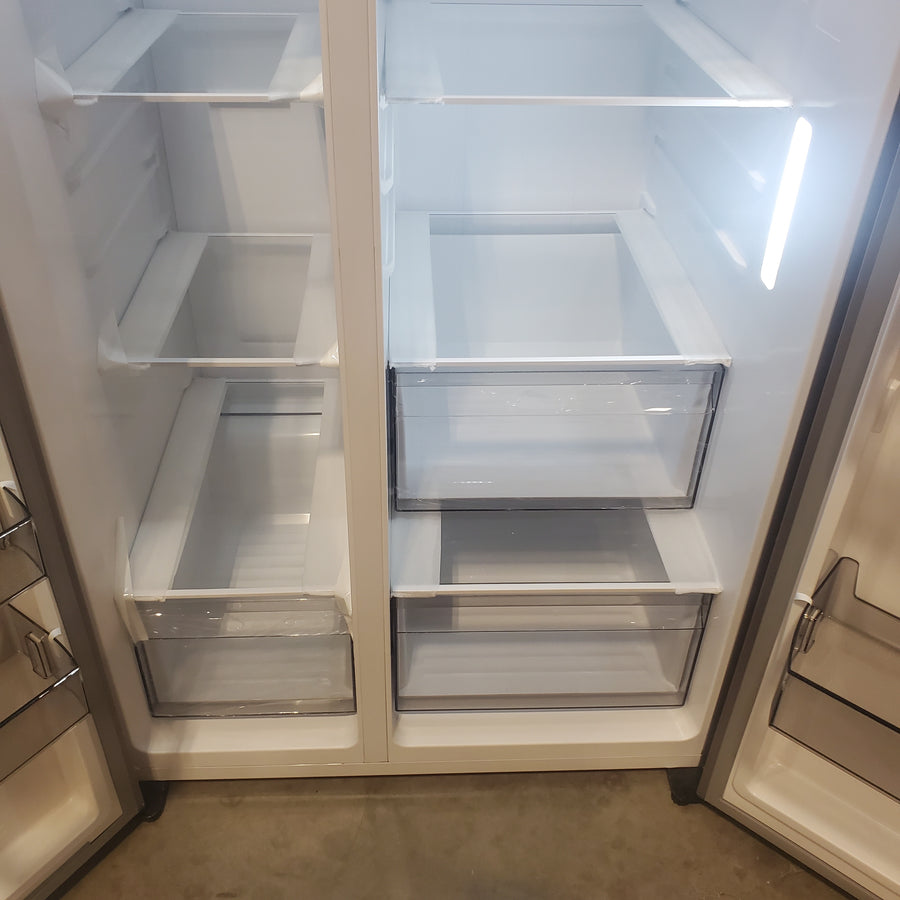 Hisense 29.1 cu. ft. Standard Depth Side by Side Refrigerator Stainless Steel HRS290P5FSE - Scratch & Dent (Moderate)