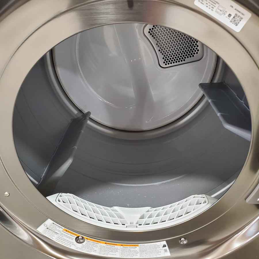 LG 5.0 cu. ft. Mega Capacity Smart Front Load Washer with TurboWash® 360° and AI Sensing WM5800HVA - Scratch & Dent (Minor) and LG 7.4-cu ft Stackable Vented Electric Dryer with Steam Cycle in Graphite Steel DLEX5800V - Scratch & Dent (Minor)