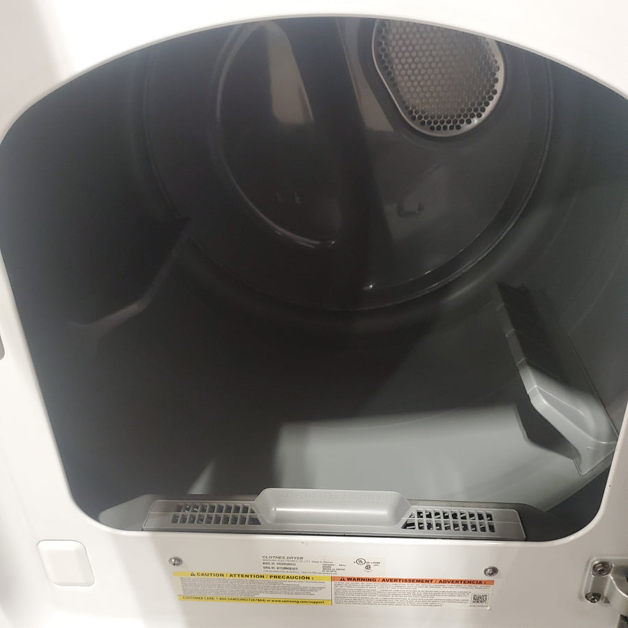 Samsung White Top Load 5.0 Cu. Ft. Washer with Active Water Jet WA50R5200AW - Certified Refurbished and Samsung White Electric 7.4 Cu. Ft. Dryer with Sensor Dry DVE50R5200W - Certified Refurbished