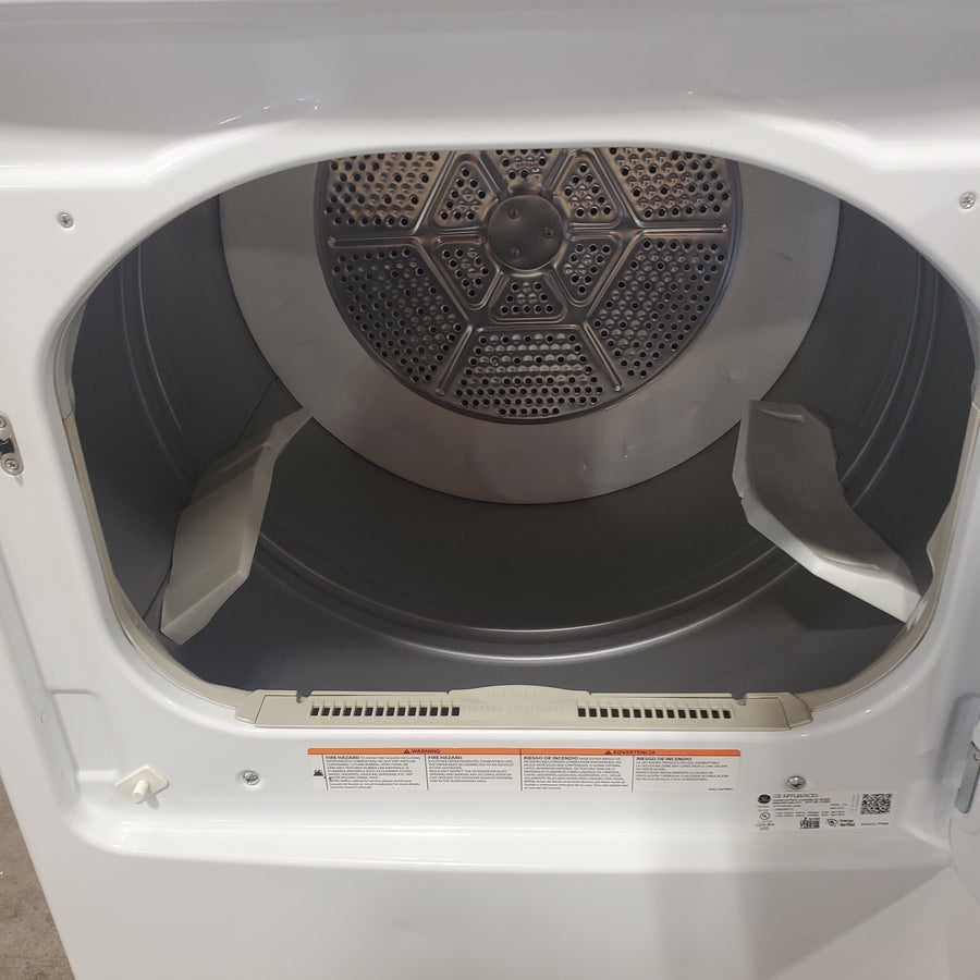 GE® 4.5 cu. ft. Capacity Washer with Stainless Steel Basket in White GTW465ASNWW - Certified Refurbished and GE White Electric 7.2 Cu. Ft. Dryer with Aluminized Alloy Drum GTD42EASJWW - Certified Refurbished