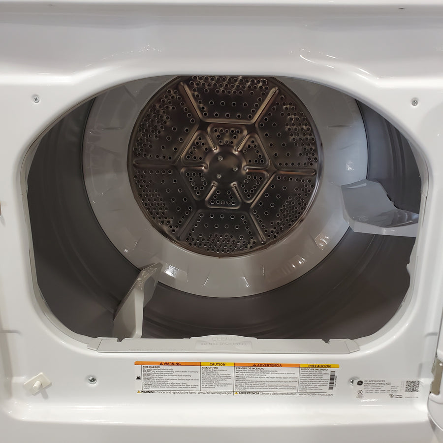 GE White Electric 6.2 Cu. Ft. Capacity Dryer with Shallow Depth and Up to 120 Ft. Venting Capability GTX33EASKWW - Certified Refurbished