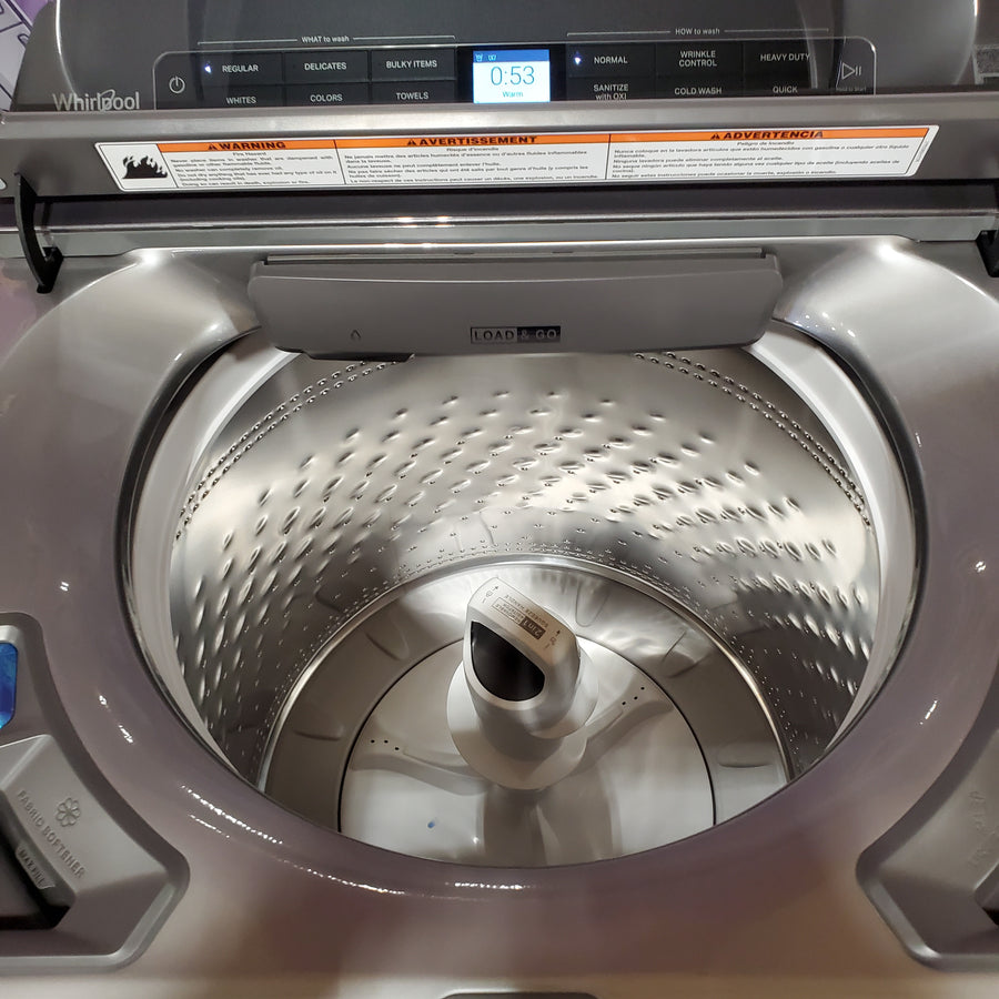 Whirlpool Chrome Shadow 5.2 - 5.3 cu. ft. ENERGY STAR Top Load Washer with 2 in 1 Removable Agitator and Load & Go™ Dispenser WTW8127LC - Scratch & Dent (Moderate)