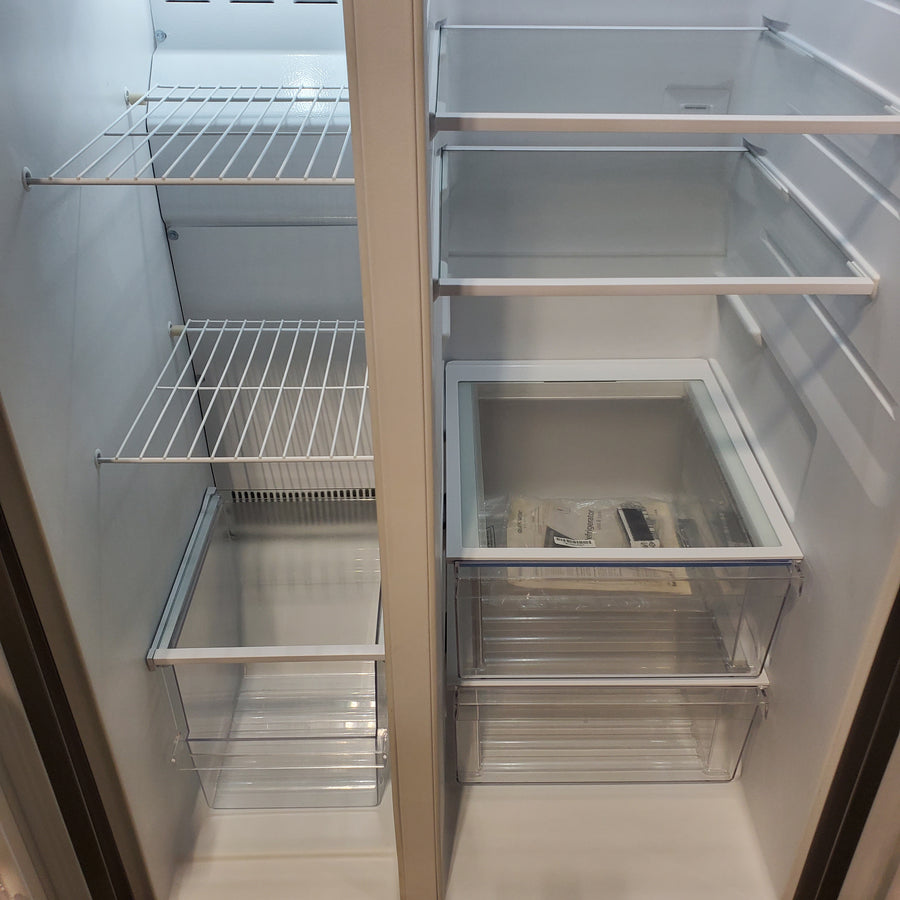 Frigidaire 25.6-cu ft ENERGY STAR Side-by-Side Refrigerator with Ice Maker in Fingerprint Resistant Stainless Steel FRSS26L3AF - Scratch & Dent (Minor)