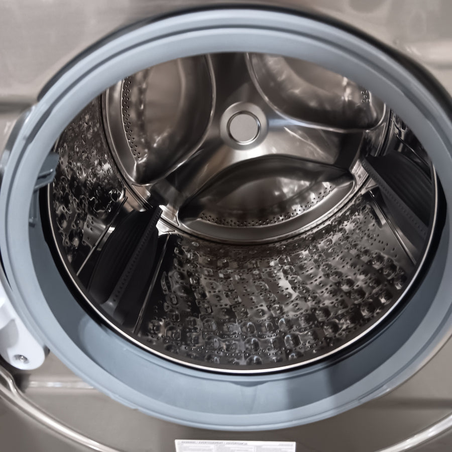 Samsung 4.5 cu. ft. Large Capacity Smart Front Load Washer with Super Speed Wash in Platinum WF45B6300AP - Scratch & Dent (Minor) and Samsung 7.5 cu. ft. Front Load Electric Dryer with Steam 16272 - DVE45B6300P - Scratch & Dent (Minor)