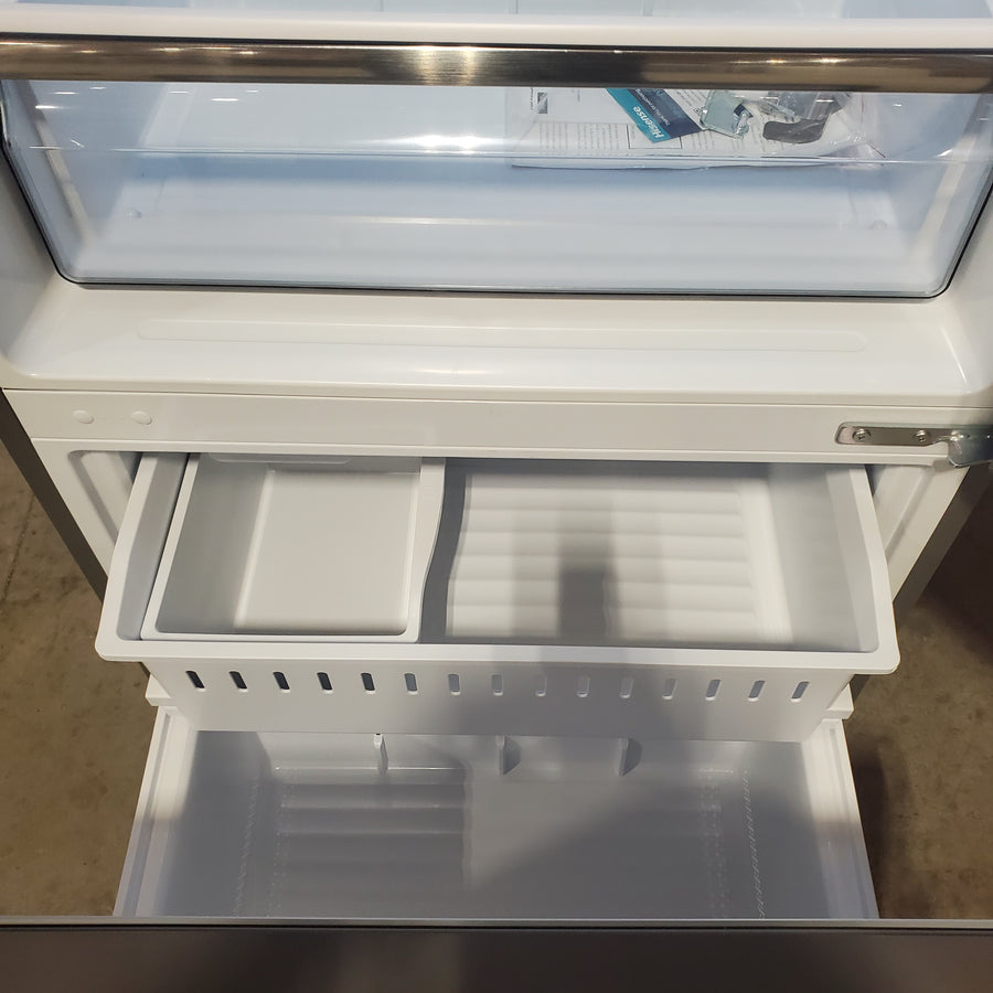 Hisense 33" Wide Counter Depth ENERGY STAR 17.2-cu ft Bottom-Freezer Refrigerator with Ice Maker in Fingerprint Resistant Stainless Steel HRB171N6BSE - Scratch & Dent (Moderate)