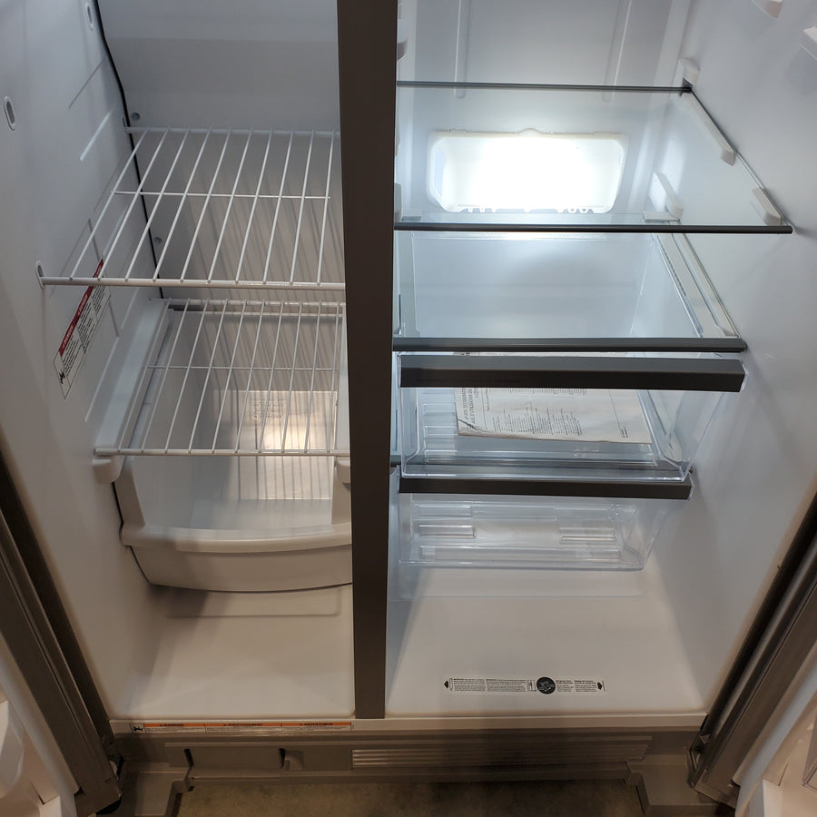 Whirlpool 24 cu ft Capacity Side By Side Refrigerator with Ice and Water Dispenser in Fingerprint Resistant Stainless Steel WRS315SDHZ - Open Box