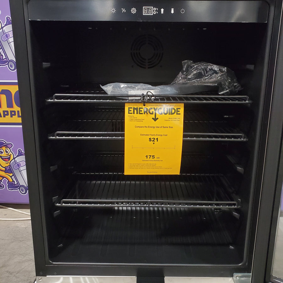 Velivi 24 in. 210 (12 oz.) Can Built-in/Freestanding Beverage Cooler Fridge with Adjustable Shelves in Stainless Steel KMYL150 - Open Box