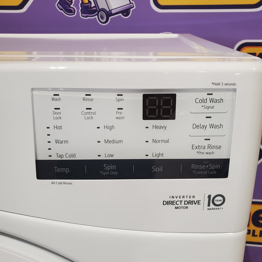 LG Ultra Large Capacity Front Load 4.5 Cu. Ft. Washer in White with ColdWash Technology WM3400CW - Scratch & Dent (Moderate)