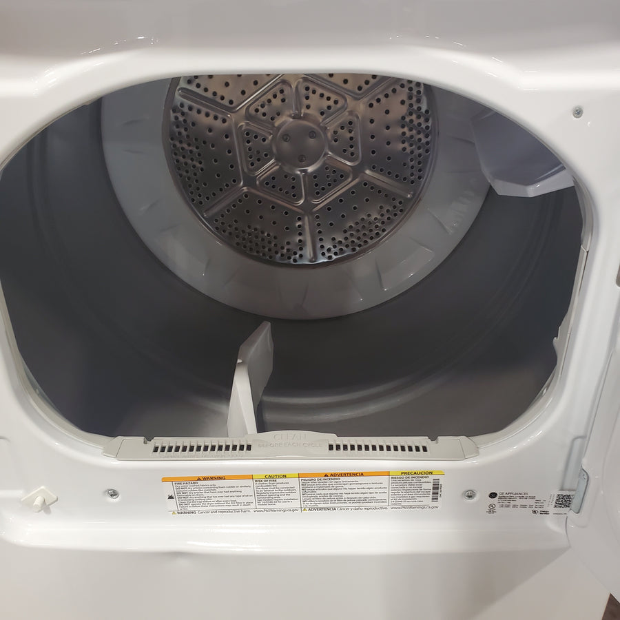 GE® 4.2 cu. ft. Capacity Washer with Stainless Steel Basket GTW335ASNWW - Certified Refurbished and GE 6.2 cu. ft. Capacity Electric Dryer with Up To 120 ft. Venting and Shallow Depth GTD33EASKWW - Certified Refurbished