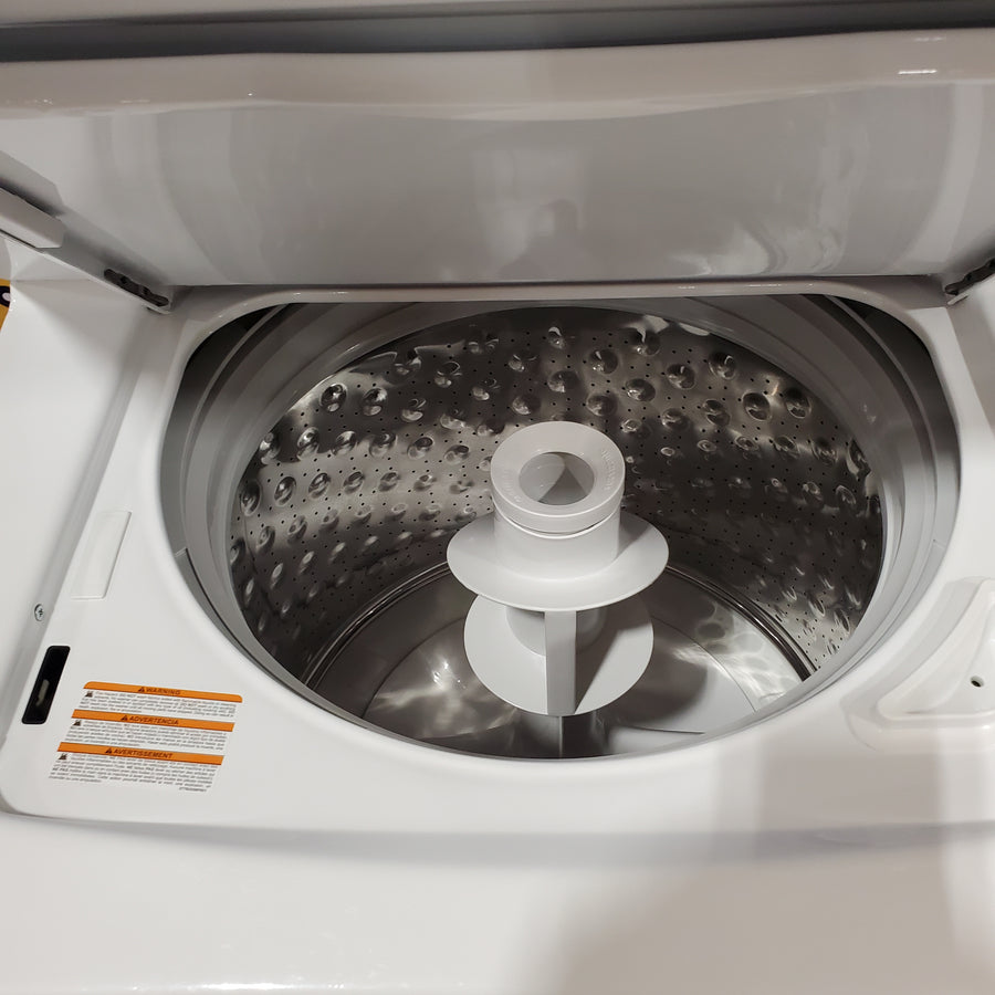 GE Unitized Spacemaker® 3.8 cu. ft. Capacity Washer with Stainless Steel Basket and 5.9 cu. ft. Capacity Electric Dryer 05121102 - GUD27ESSMWW - Certified Refurbished