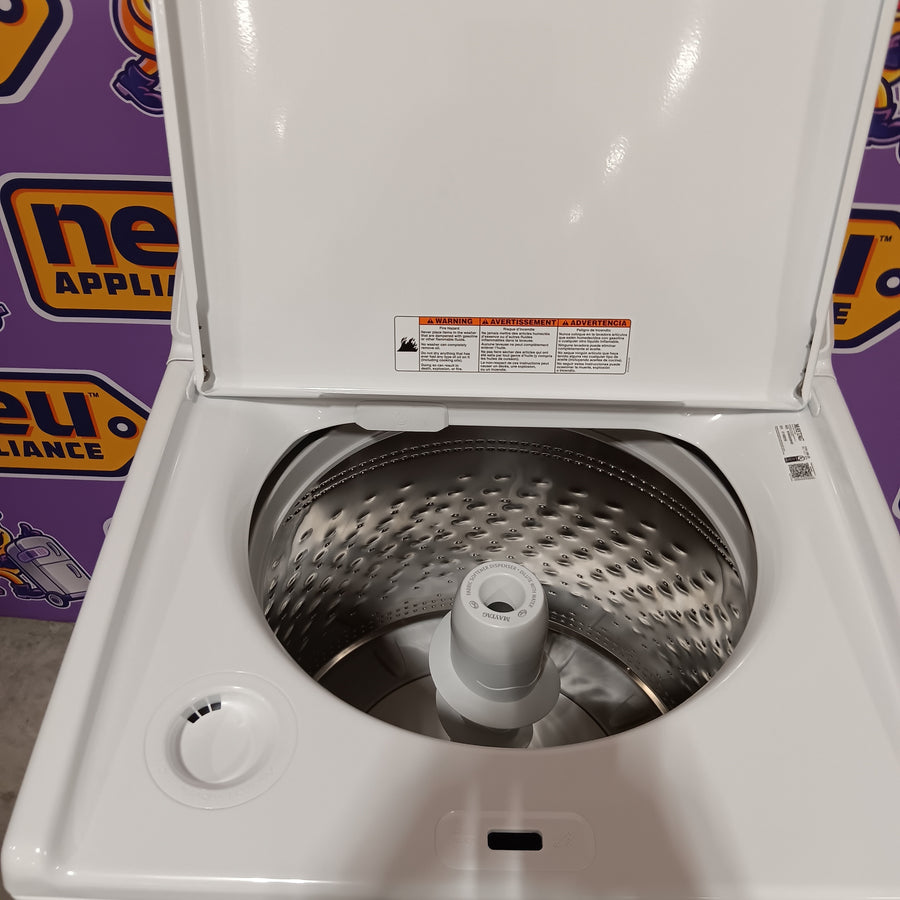 Maytag 4.5 cu. ft. Capacity Top Load Washer with Power™ Agitator and Deep Fill MVW4505MW - Scratch & Dent (Moderate) and Maytag 7.0 cu. ft. Capacity Top Load Electric Wrinkle Prevent Dryer 16286 - MED4500MW - Scratch & Dent (Minor)
