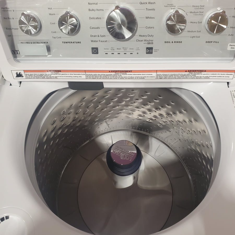 Maytag 4.7 cu. ft. Top Load Washer with Agitator, Pet Pro Option and Extra Power in White MTW5605RW - Scratch & Dent (Minor)