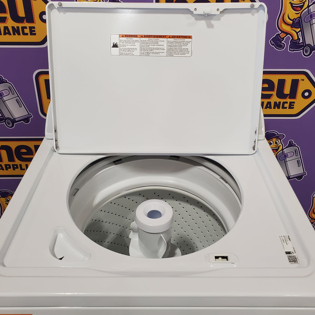 Whirlpool Top Load 3.5 Cu. Ft. Washer with Deep Water Wash Option WTW4816FW - Open Box and Whirlpool Vented 7.0 Cu. Ft. Electric Dryer 16261 - WED4815EW - Scratch & Dent (Moderate)