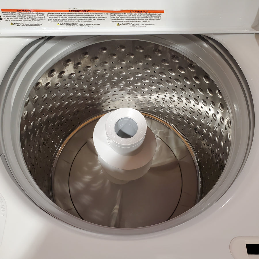 GE® 4.5 cu. ft. Capacity Washer with Stainless Steel Basket in White GTW465ASNWW - Certified Refurbished and GE White Electric 7.2 Cu. Ft. Dryer with Aluminized Alloy Drum GTD42EASJWW - Certified Refurbished