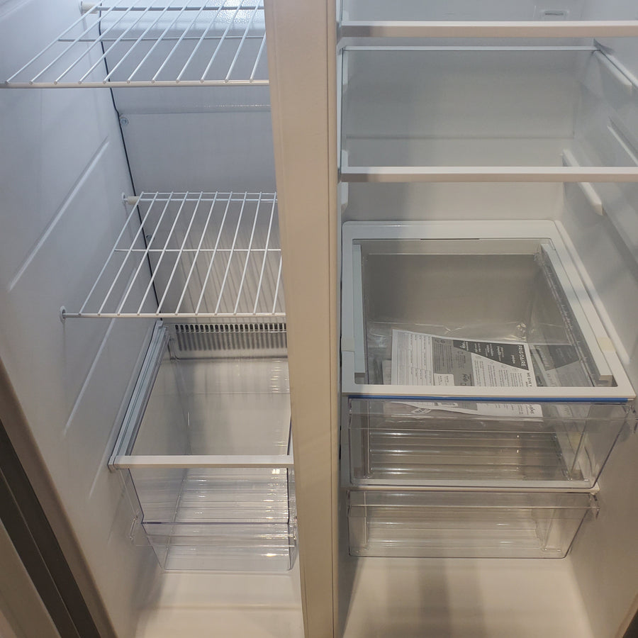Frigidaire 25.6-cu ft ENERGY STAR Side-by-Side Refrigerator with Ice Maker in Fingerprint Resistant Stainless Steel FRSS26L3AF - Scratch & Dent (Minor)
