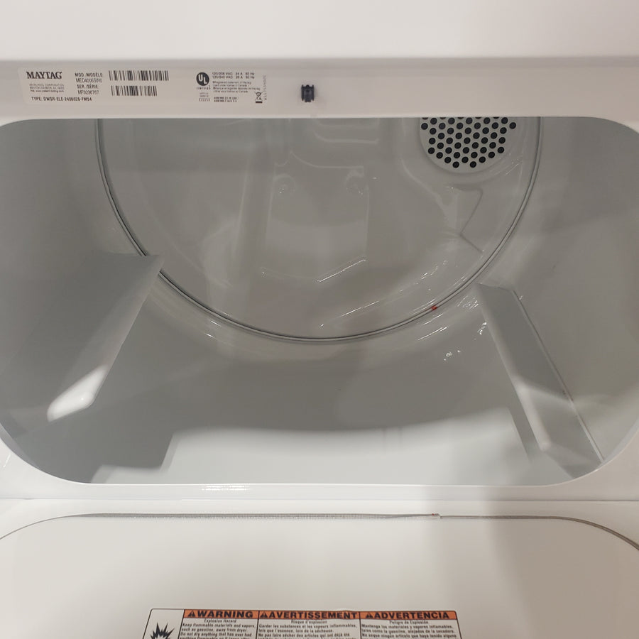 Maytag Top Load Style Electric Wrinkle Prevent 7.0 cu. ft. Dryer with Auto Dry MED4005SW - Open Box