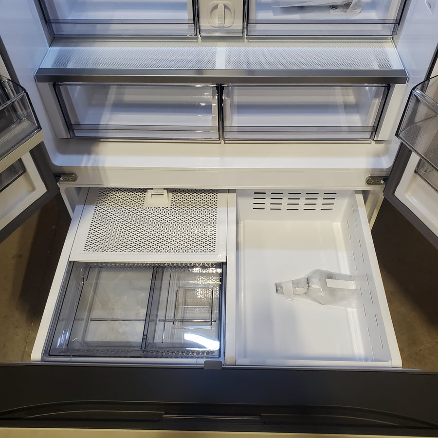 Samsung Bespoke Stainless Steel 3 Door French Door 30 Cu. Ft. Refrigerator with Beverage Center RF30BB660012 - Open Box