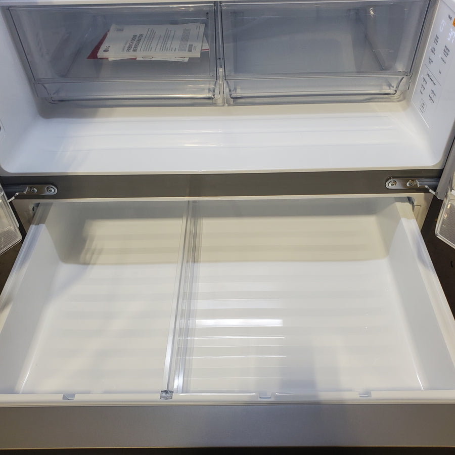 LG 29 cu. ft. Smart Standard-Depth MAX™ 4-Door French Door Refrigerator with Full-Convert Drawer™ in Print Proof Stainless Steel LF29H8330S - Scratch & Dent (Moderate)