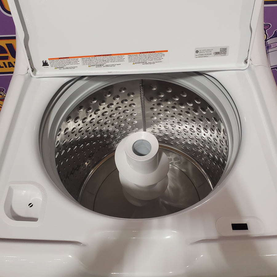 GE® 4.5 cu. ft. Capacity Washer with Stainless Steel Basket in White GTW465ASNWW - Certified Refurbished