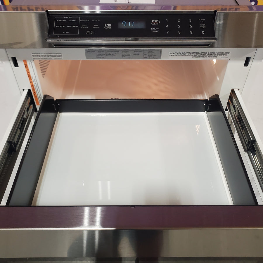 Sharp 24 in. 1.2 cu. ft. 950W Sharp Stainless Steel Microwave Drawer Oven SMD2470ASY - New in Box