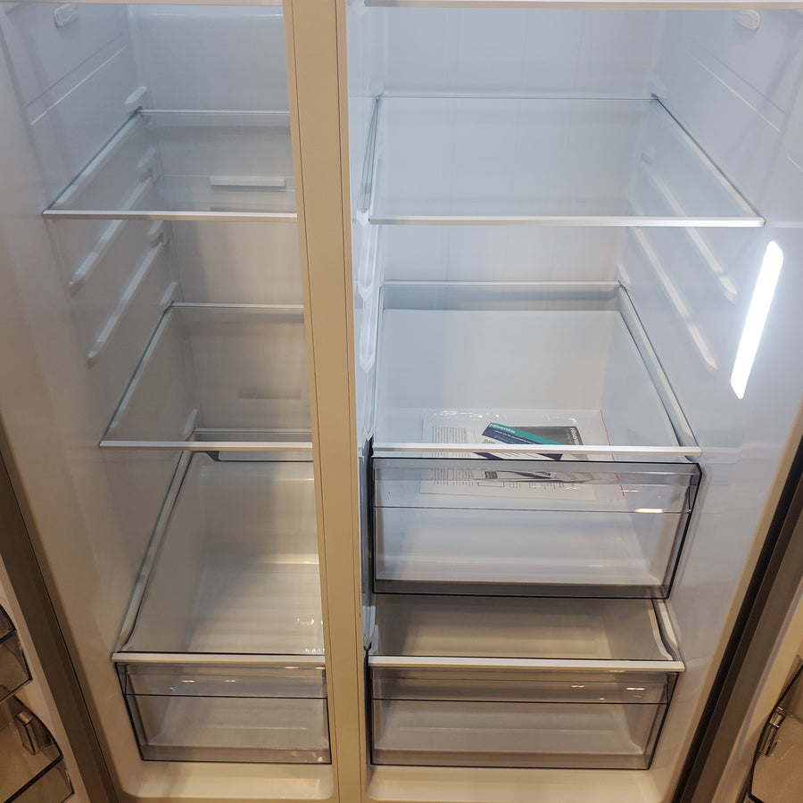Hisense 29.1 cu. ft. Standard Depth Side by Side Refrigerator Stainless Steel HRS290P5FSE - Open Box