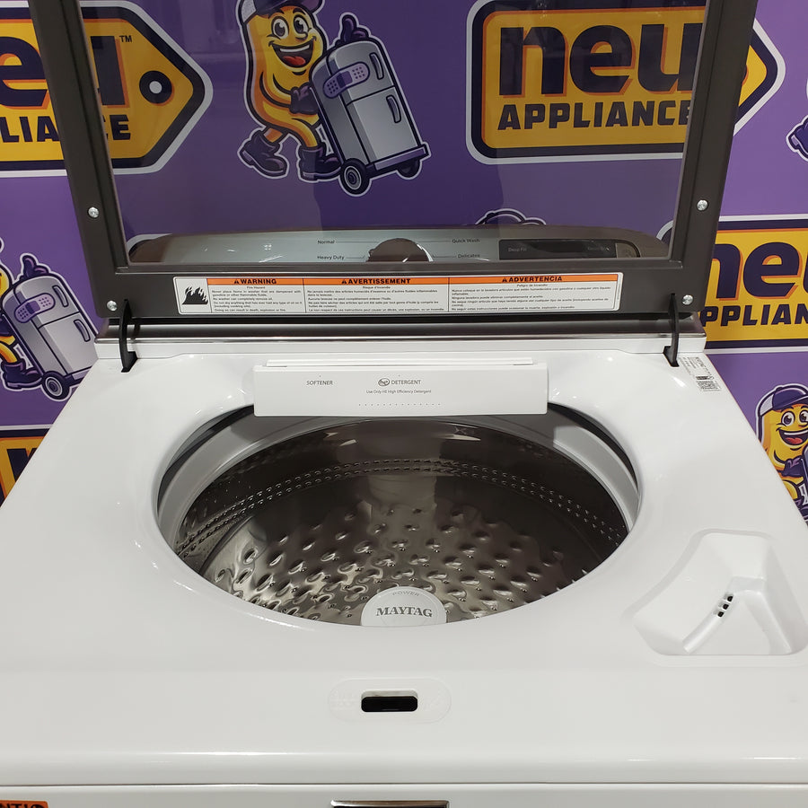 Maytag 5.2 Cu. Ft. Top Load Agitator Washer with Extra Power and Smart Appliance 22121500 - MTW6205RW - Open Box