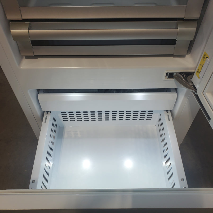 Bertazzoni 30 Inch Panel Ready Built-In Bottom Mount Refrigerator with 15.5 cu. ft. Capacity, Digital Touch-Controls, Lateral Airflow System, and Ice Maker REF30BMBIPRT - Scratch & Dent (Major)