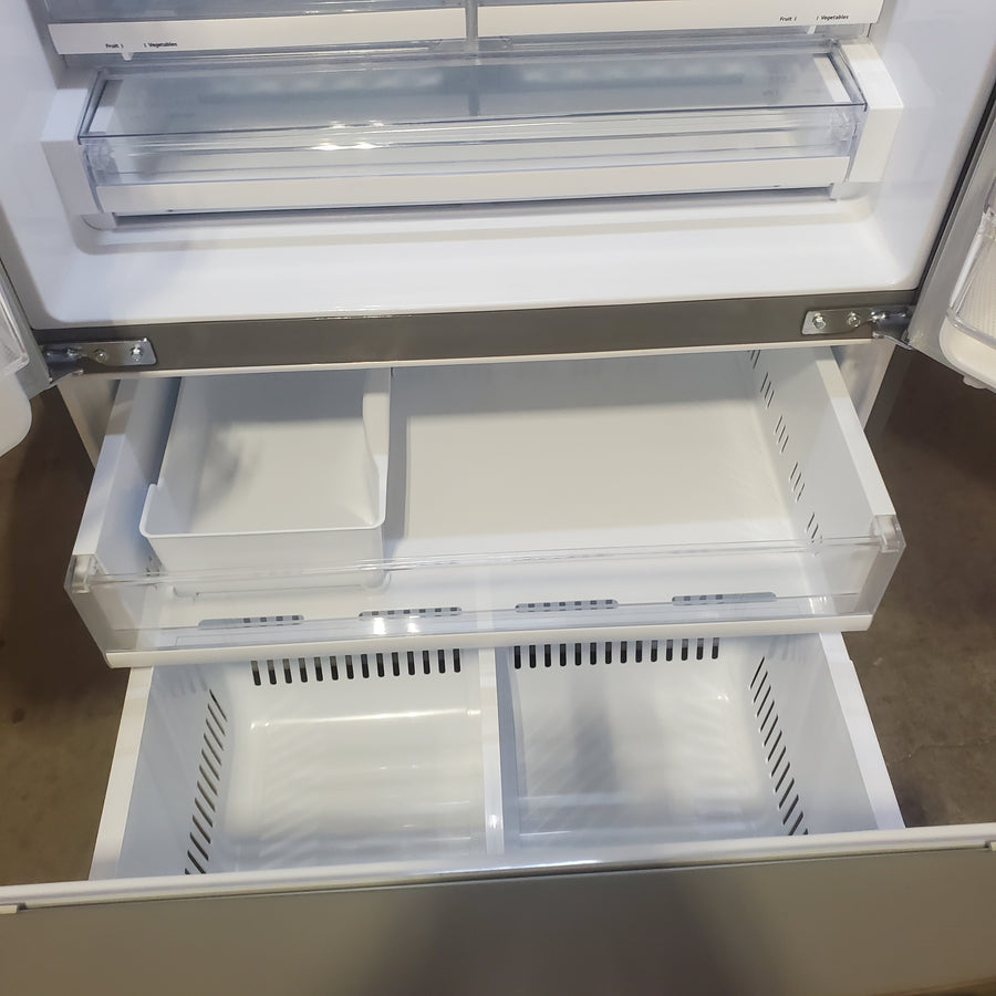 LG 28 cu. ft. 3 Door French Door, Ice and Water with Single Ice Maker in Printproof Stainless Steel LRFS28XBS - Scratch & Dent (Moderate)