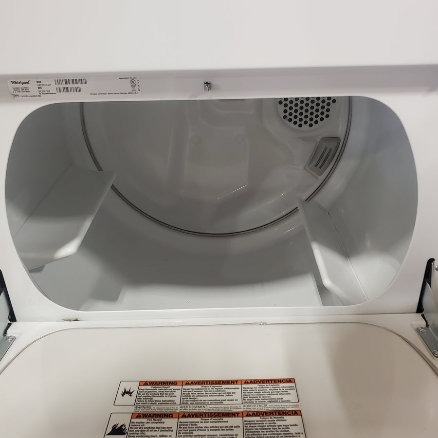 Whirlpool Top Load 4.7 Cu. Ft. Washer in White with 2-in-1 Removable Agitator WTW5057LW - Certified Refurbished and Whirlpool 7.0 cu. ft. Electric Dryer with Hamper Door WED5010LW - Certified Refurbished