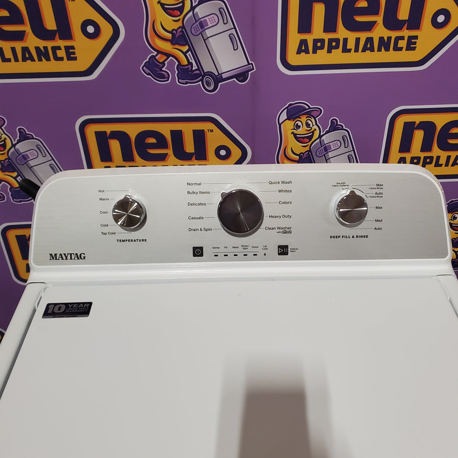 Maytag Top Load 4.5 Cu. Ft. Washer with Deep Fill in White MVW4505MW - Scratch & Dent (Moderate)