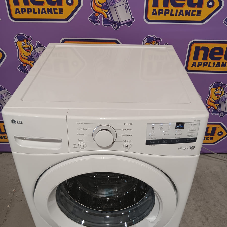 LG Ultra Large Capacity Front Load 4.5 Cu. Ft. Washer in White with ColdWash Technology WM3400CW - Scratch & Dent (Minor) and LG 7.4 cu. ft. Large Capacity Electric Dryer in White 16264 - DLE3400W - Scratch & Dent (Minor)