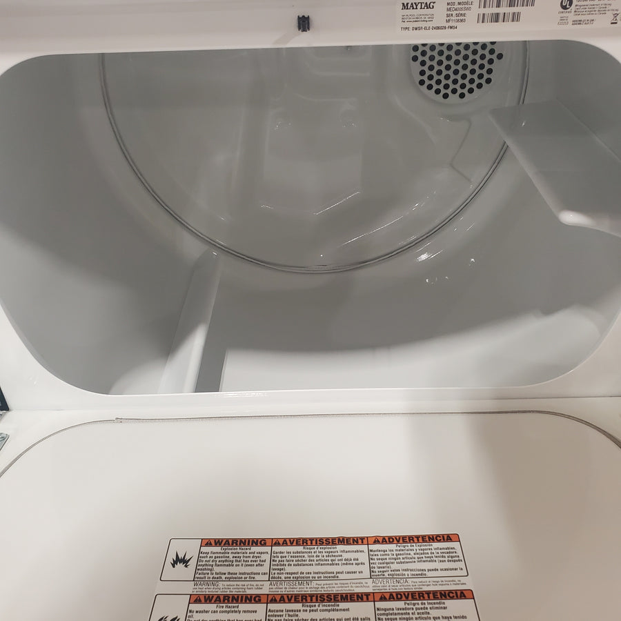 Maytag Top Load Style Electric Wrinkle Prevent 7.0 cu. ft. Dryer with Auto Dry MED4005SW - Open Box