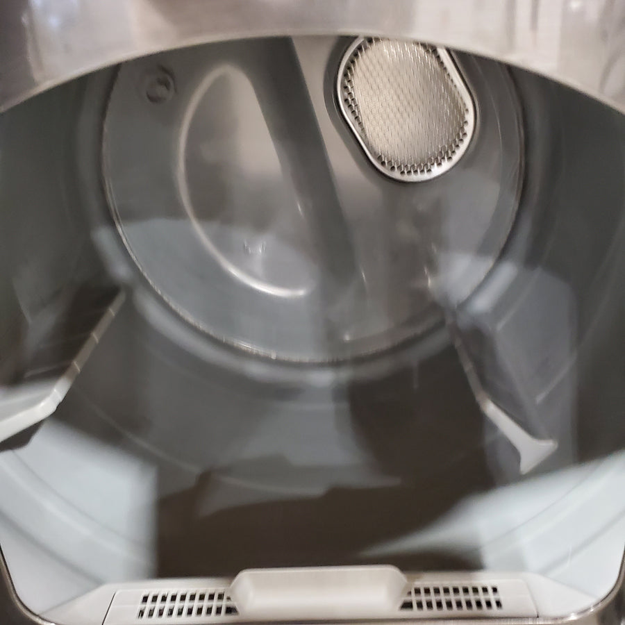 Samsung 5.0 cu. ft. Energy Star Top Load Washer with Active Water Jet in Black Stainless Steel WA50R5400AV - Certified Refurbished and Samsung Black Stainless Steel Electric 7.4 Cu. Ft. Dryer with Steam Sanitize DVE50R5400 - Certified Refurbished