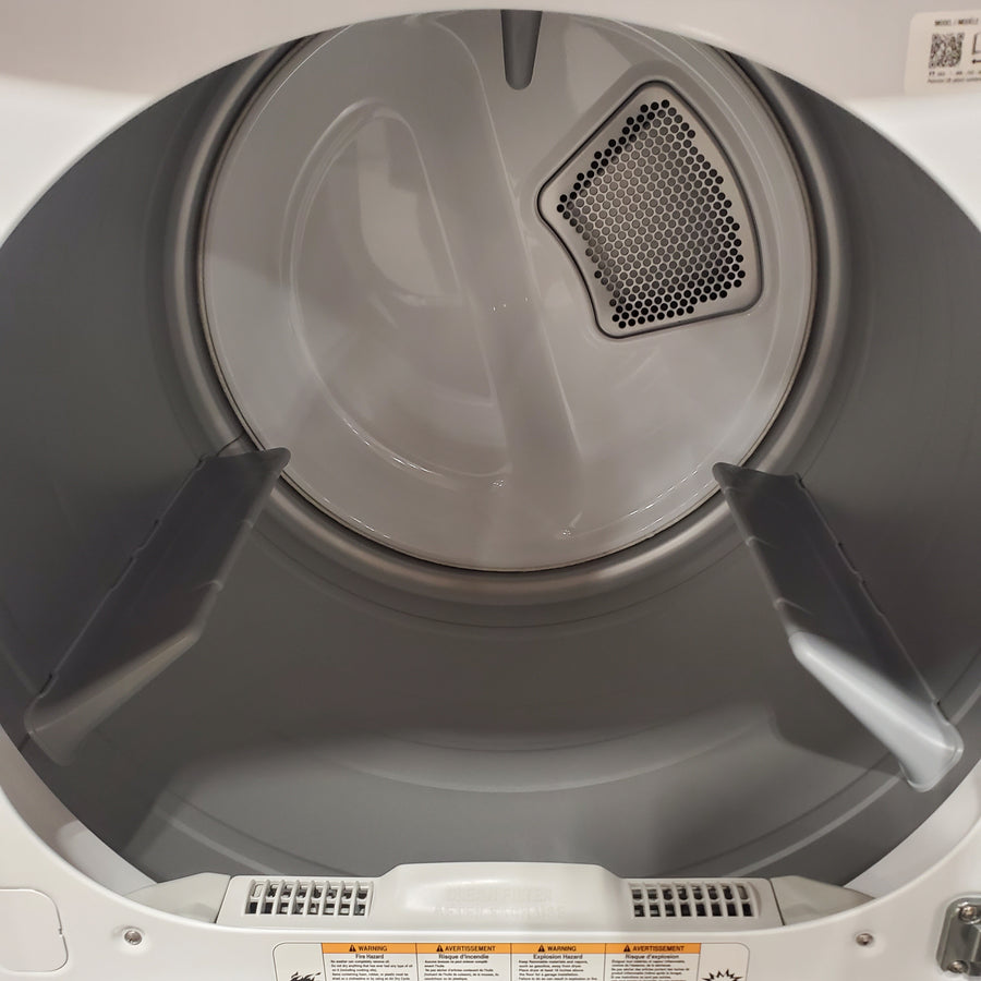 LG 7.3 Cu. Ft. Electric Rear Control Ultra Large Capacity Dryer in White with Sensor Dry DLE6100W - Open Box