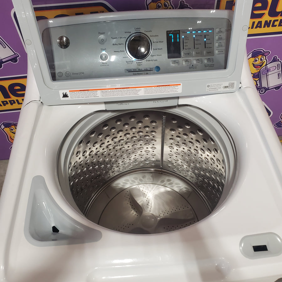 GE® 4.6 cu. ft. Capacity Washer with Stainless Steel Basket GTW680BSJWS - Certified Refurbished