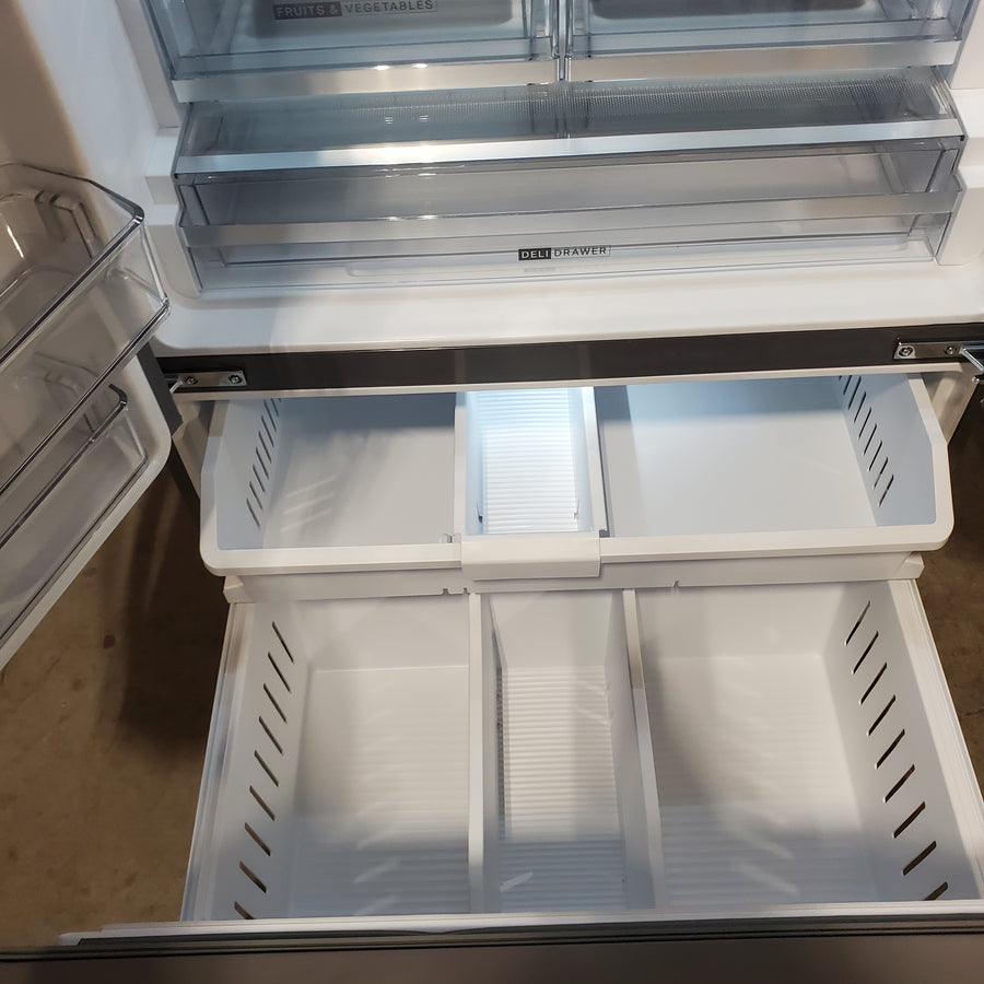 Whirlpool French Door 30 cu ft Refrigerator in Fingerprint Resistant Stainless Finish with In-Door Water and Ice Maker - 30 cu. ft. WRFF3536SZ - Scratch & Dent (Minor)