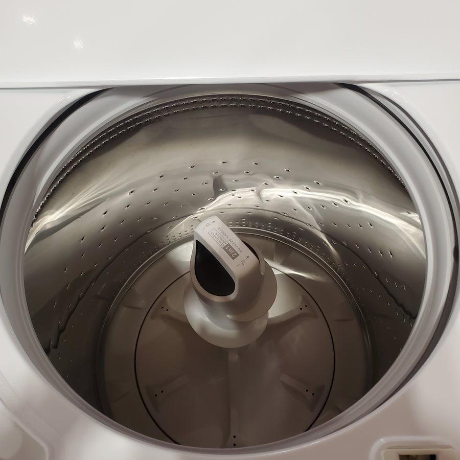 Whirlpool 3.8–3.9 Cu. Ft.  Top Load Washer with 2 in 1 Removable Agitator and Soil Level Selection WTW4957PW - Certified Refurbished and Whirlpool 7-cu ft Vented Electric Dryer WED4815EW - Scratch & Dent (Minor)