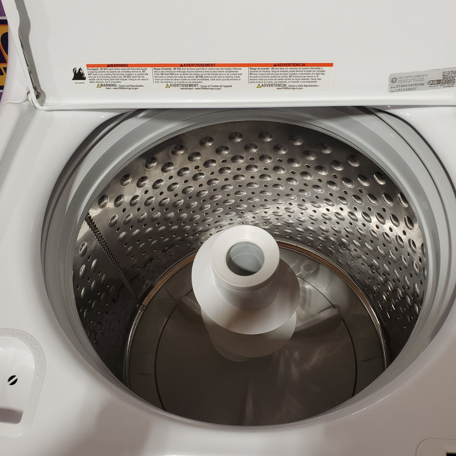 GE® 4.5 cu. ft. Capacity Washer with Stainless Steel Basket in White GTW465ASNWW - Certified Refurbished