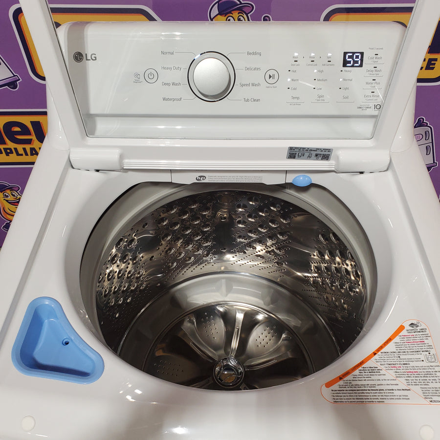 LG White Top Load 5.0 Cu. Ft. Mega Capacity Washer with TurboDrum Technology 3511217 - WT7150CW - Certified Refurbished
