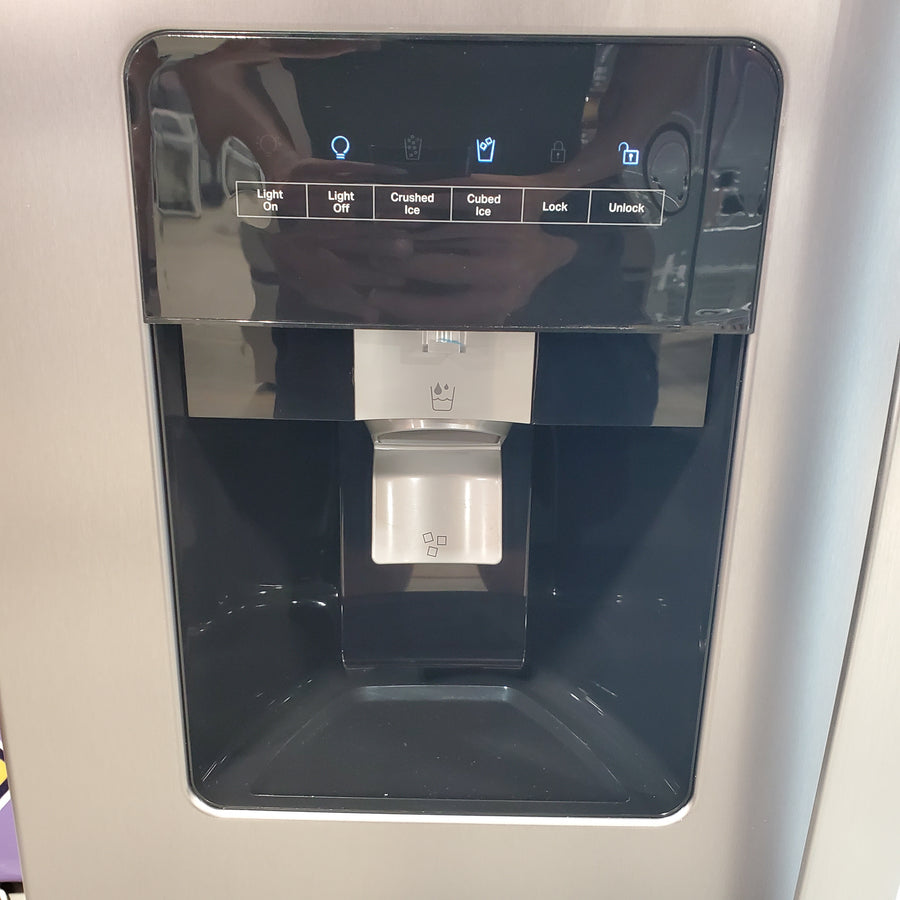 Whirlpool 33 Inch Wide Side by Side 21 Cu. Ft. Refrigerator with Can Caddy and Frameless Glass Shelves in Fingerprint Resistant Stainless Steel WRS321SDHZ - Scratch & Dent (Major)