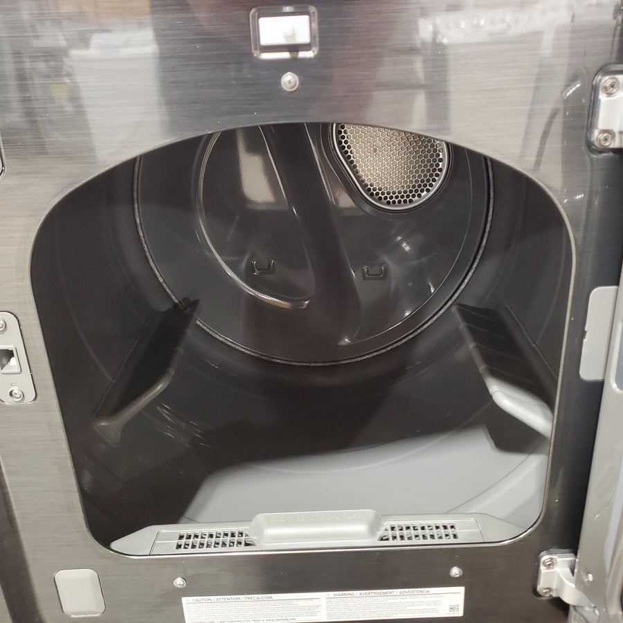 Samsung 4.7 cu. ft. Large Capacity Smart Top Load Washer with Active WaterJet in Brushed Black WA47CG3500AV - Certified Refurbished and Samsung Brushed Black 7.4 cu. ft. Smart Electric Dryer with Sensor Dry DVE47CG3500V - Certified Refurbished