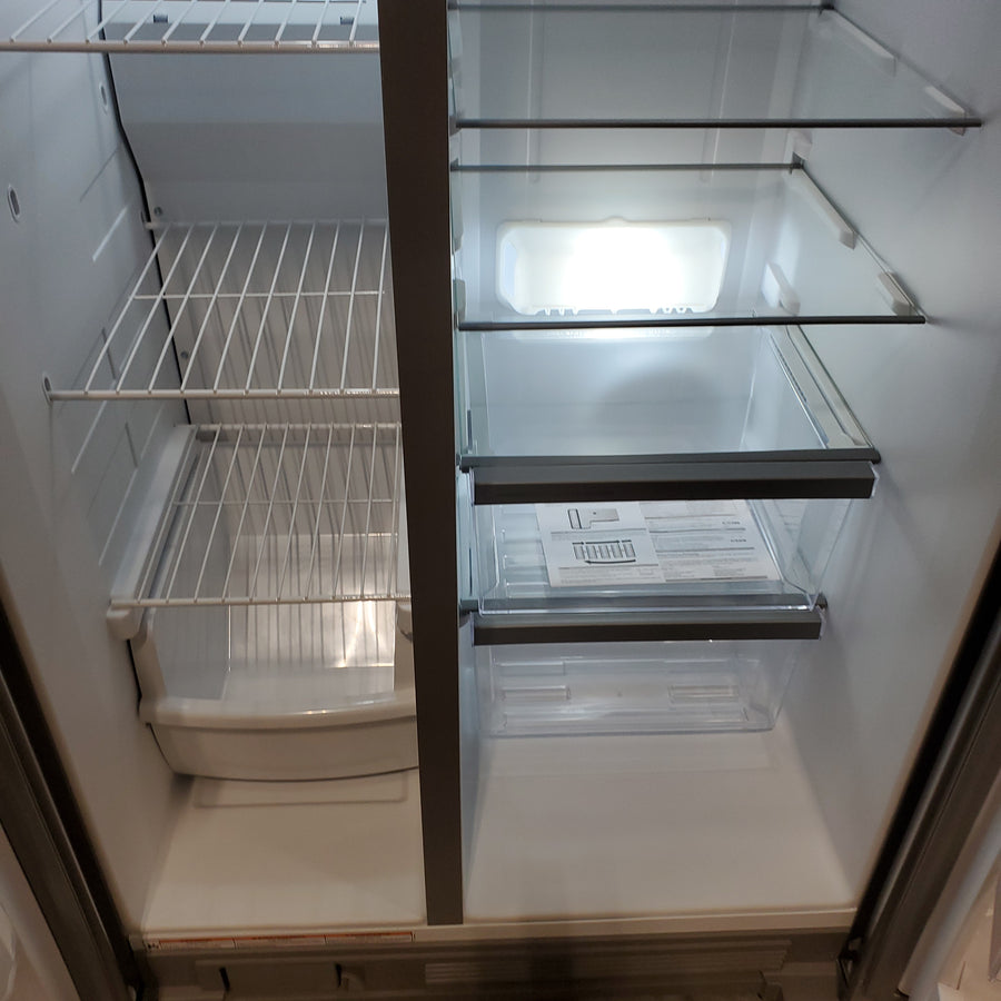Whirlpool 24 cu ft Capacity Side By Side Refrigerator with Ice and Water Dispenser in Fingerprint Resistant Stainless Steel WRS315SDHZ - Scratch & Dent (Minor)