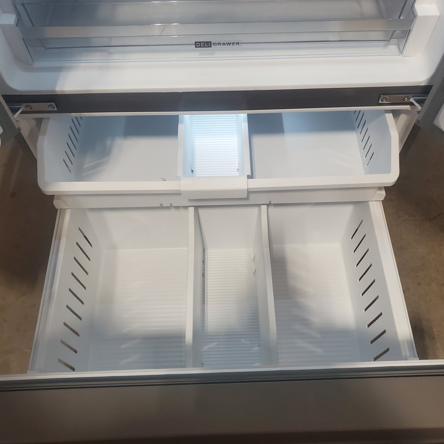 Whirlpool French Door 30 cu ft Refrigerator in Fingerprint Resistant Stainless Finish with In-Door Water and Ice Maker - 30 cu. ft. WRFF3536SZ - Scratch & Dent (Minor)