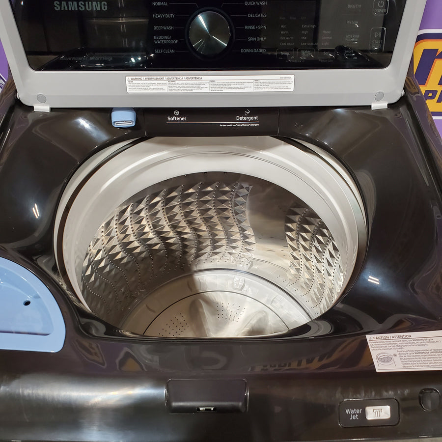 Samsung 4.7 cu. ft. Large Capacity Smart Top Load Washer with Active WaterJet in Brushed Black WA47CG3500AV - Certified Refurbished
