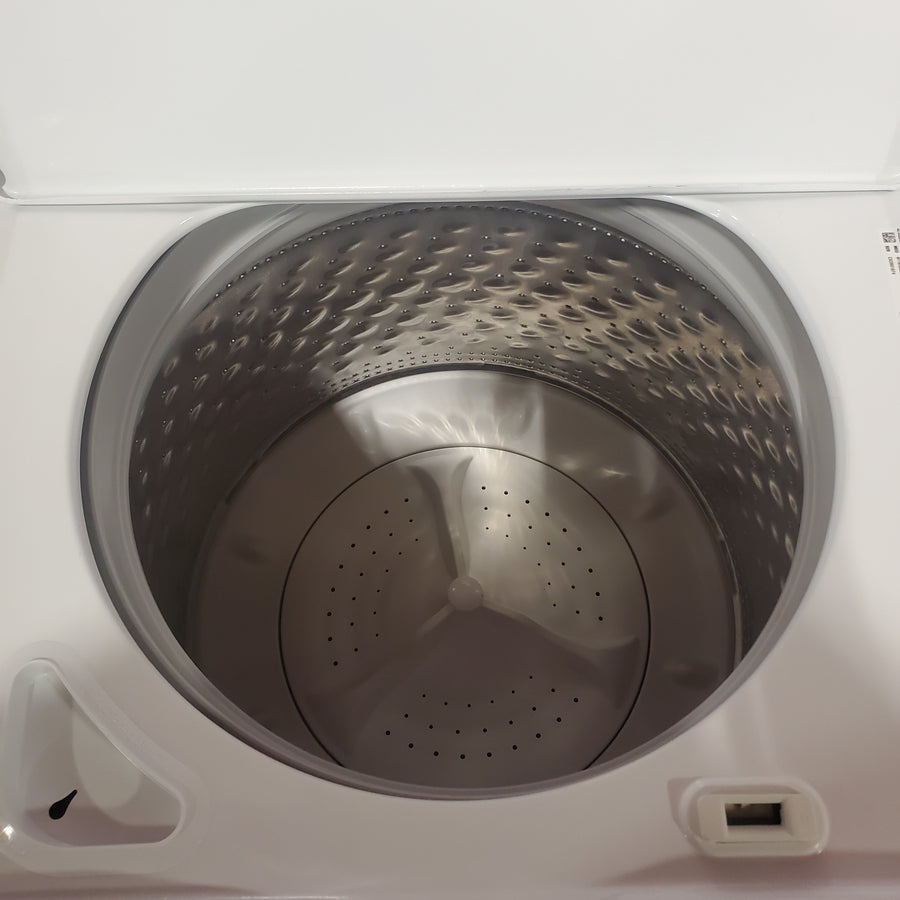 Whirlpool 4.3-cu ft  High Efficiency Impeller Medium Top-Load Washer in White WTW5000DW - Open Box and Whirlpool White Electric Extra Large 7.0 Cu. Ft. Dryer with Wrinkle Shield WED4815EW - Scratch & Dent (Minor)