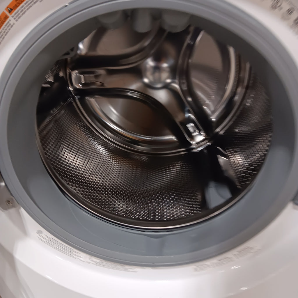 Electrolux 4.5 Cu.Ft. Stackable Front Load Washer with Steam and SmartBoost Wash System ELFW7637AW  - Open Box and Electrolux 8.0 Cu. Ft. Front Load Perfect Steam™ Gas Dryer with LuxCare® Dry and Instant Refresh 16270 - ELFG7626BW - Scratch & Dent (Minor)