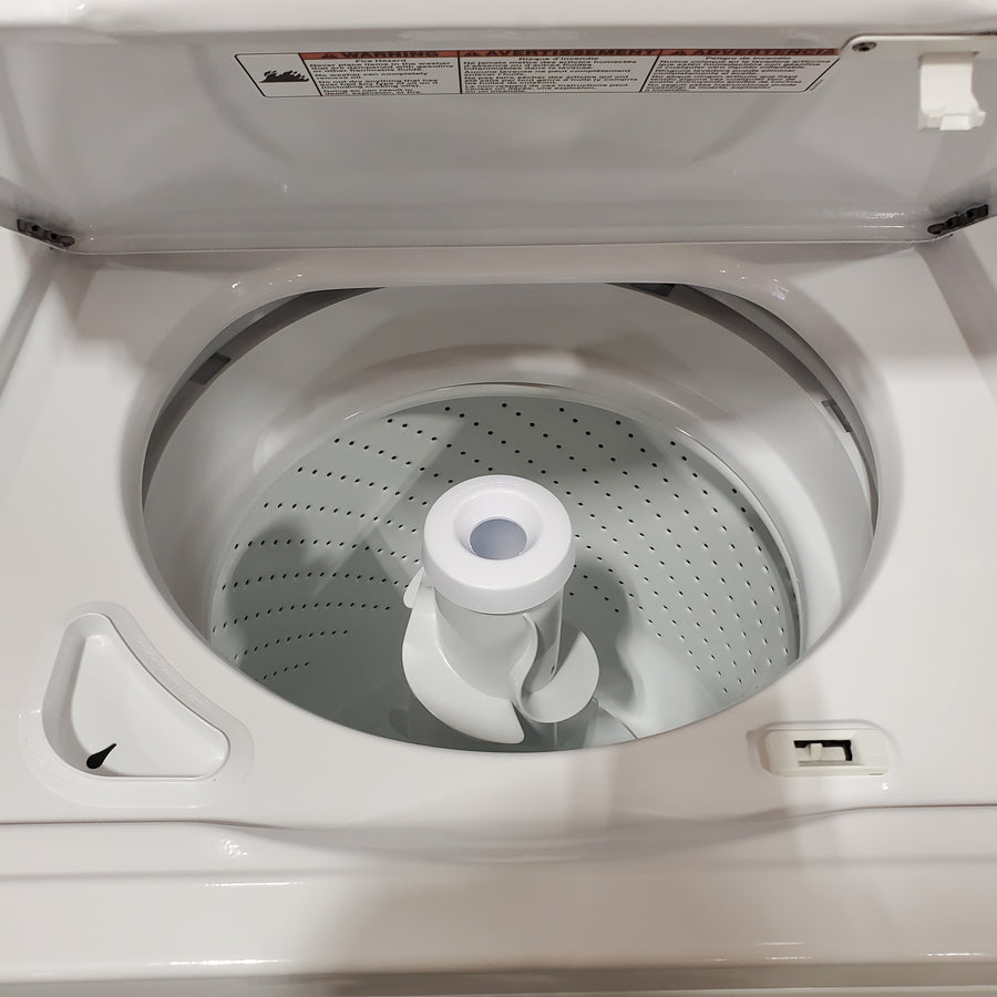 Whirlpool Long Vent Stacked 3.5 Cu. Ft. Laundry Center with 9 Wash Cycles, Auto Dry Technology, and Dual Action Agitator with Fabric Softener Dispenser WETLV27HW - Certified Refurbished