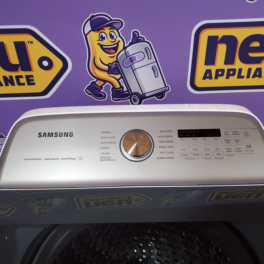 Samsung 5.2 cu. ft. Large Capacity Smart Top Load Washer with Super Speed Wash in White WA52DG5500AW - Certified Refurbished