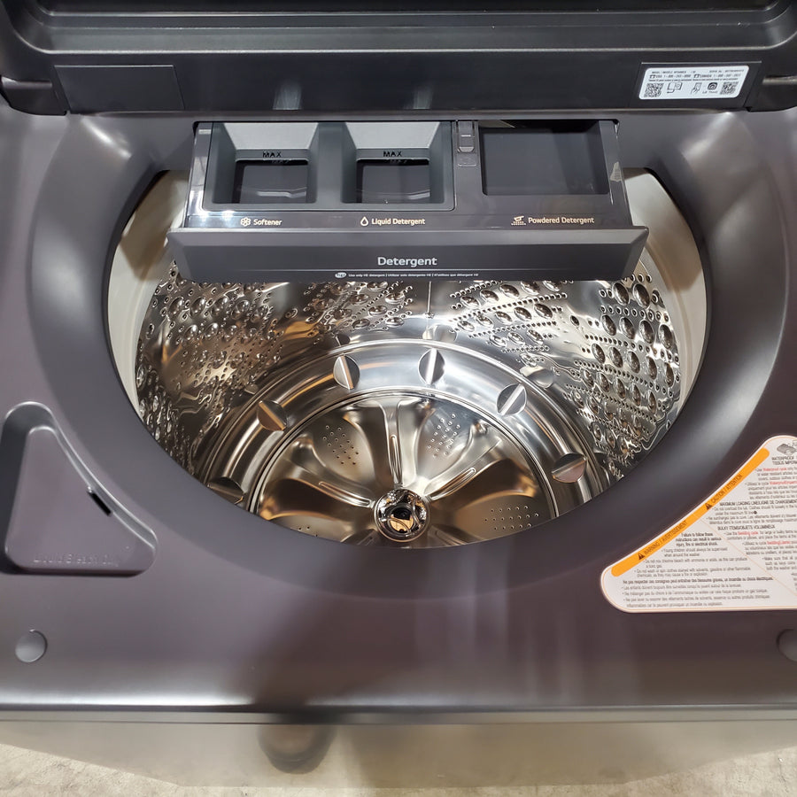 LG Impeller Extra Large 5.5-cu ft Top-Load Washer in Matte Black WT8400CB - Open Box