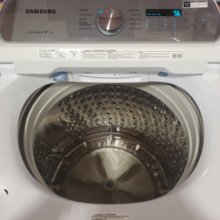 Samsung ENERGY STAR 5.0 cu. ft. Top Load Washing Machine with Active Water Jet WA50R5200AW - Certified Refurbished